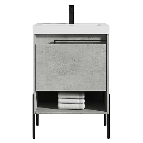 Kaleb 24'' Cement Gray Vanity and Counter