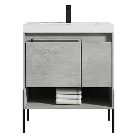 Kaleb 30'' Cement Gray Vanity and Counter