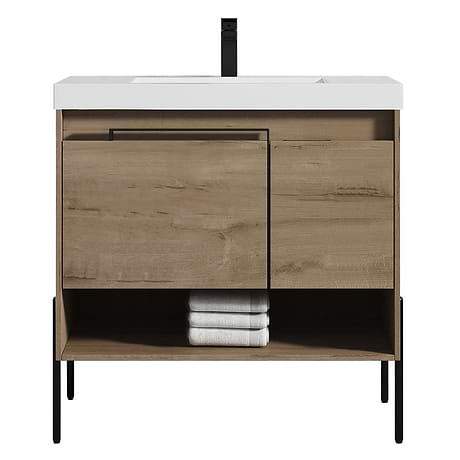 Kaleb 36'' Classic Oak Vanity and Counter