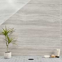 Nashville Gray 24x48 Travertine Look Polished Porcelain Tile