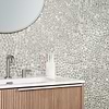 Komorebi Pebble Mineral Ice Gray Polished Glass Mosaic; in Light Gray Glass; for Backsplash, Bathroom Wall, Kitchen Wall, Shower Wall, Wall Tile; in Style Ideas Beach, Contemporary, Mediterranean, Transitional, Tropical, Whimsical
