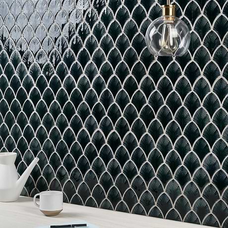 Nabi Fish Scale Midnight Blue Green 3x4