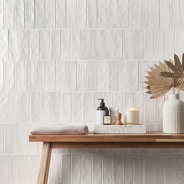 Montauk Gin 2x8 White Mixed Finish Ceramic Tile