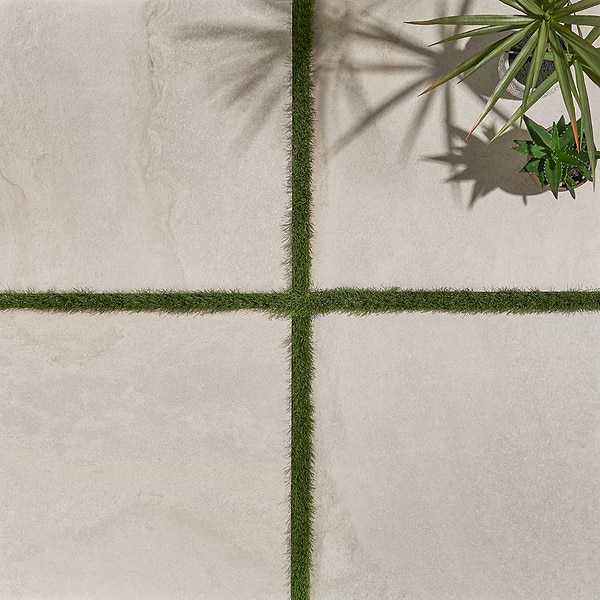 Disco-Acadia Warm Linen White 24x24 Limestone Look Matte Porcelain 2CM Outdoor Paver