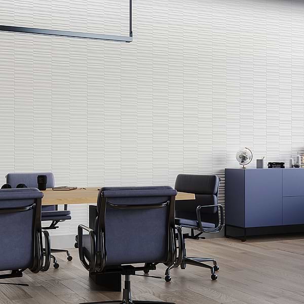 Sydney White 8x16 3D Glossy and Matte Mixed Finish Ceramic Tile