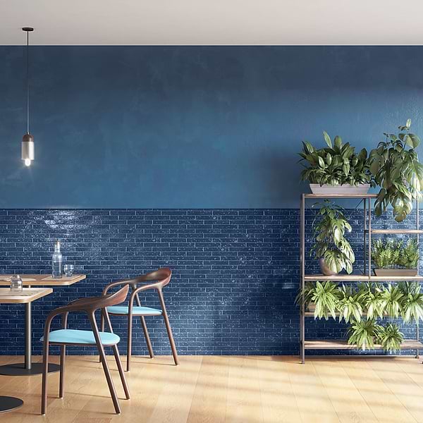Wabi Sabi Marine Blue 1.5x9 Glossy Ceramic Tile