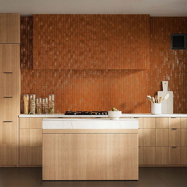 Wabi Sabi Honey Brown 1.5x9 Crackled Glossy Ceramic Tile