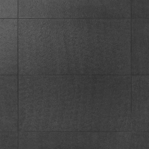 Pietra Basalt Black 18x36 Flamed and Brushed Basalt Tile