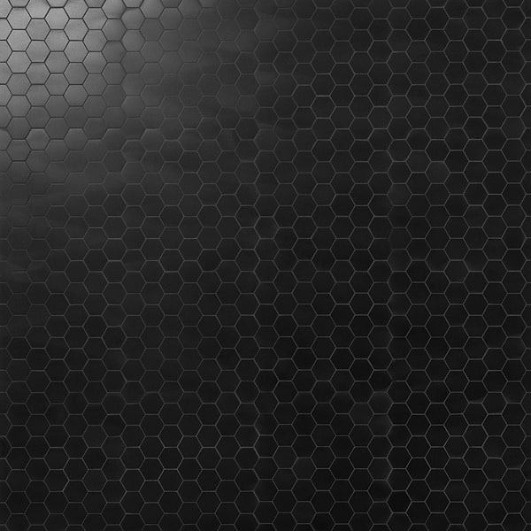 Pietra Basalt Black 2" Hexagon Honed Basalt Mosaic Tile