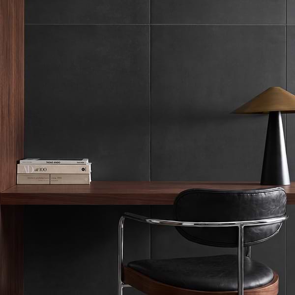 Lines Black 24X48 Matte Porcelain Tile in Black, View 2, open zoomed image