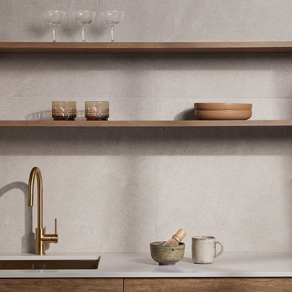 Rushmore Lake Beige 24x24 Matte Porcelain Tile in Light Beige, View 2, open zoomed image