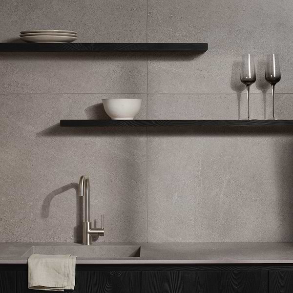Rushmore Rock Gray 24x24 Matte Porcelain Tile in Gray, View 2, open zoomed image