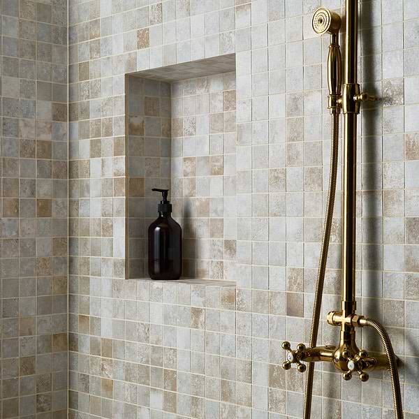 Flatiron 2.0 White 2x2 Matte Porcelain Mosaic Tile by Angela Harris in White, View 2, open zoomed image