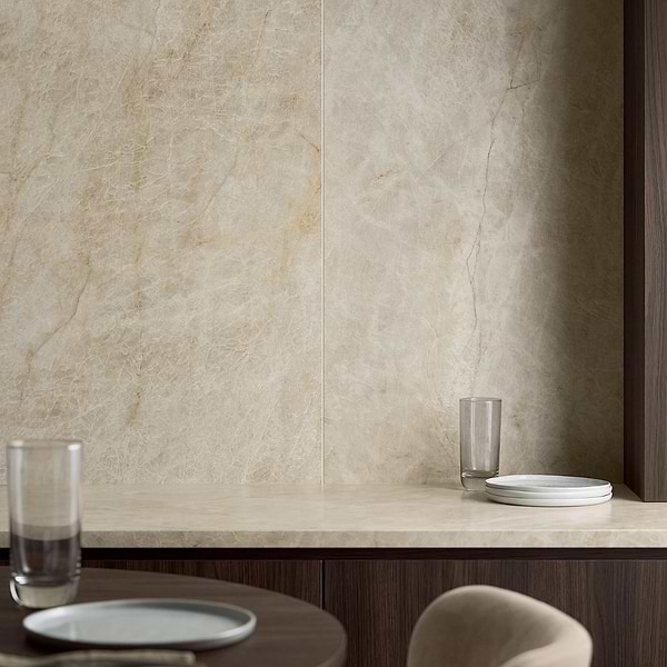 Grand Taj Mahal Fawn Beige 24x48 Stone Look Matte Porcelain Tile in Beige, View 2, open zoomed image