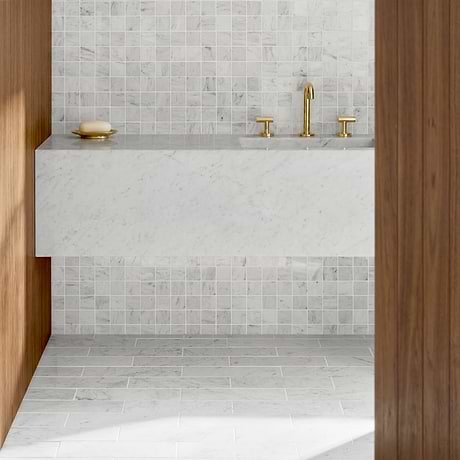 Bianco Carrara 2x2 Polished Marble Mosaic Tile
