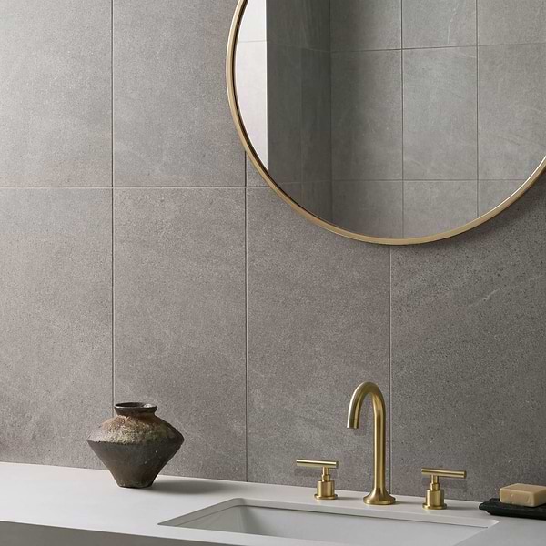 Rushmore Rock Gray 12x24 Matte Porcelain Tile in Gray, View 2, open zoomed image