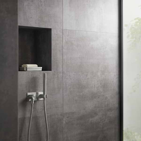 Basic Cement Silver 24X24 Matte Porcelain Tile in Silver, View 2, open zoomed image