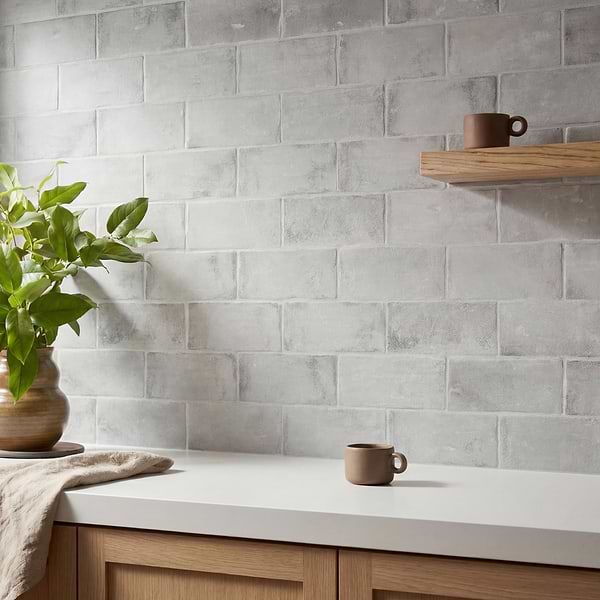 Parma Brick Dove Gray 4x8 Terracotta Look Matte Ceramic Tile