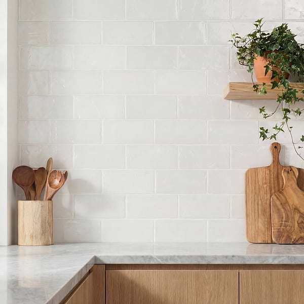 Parma Brick White 4x8 Terracotta Look Polished Ceramic Tile