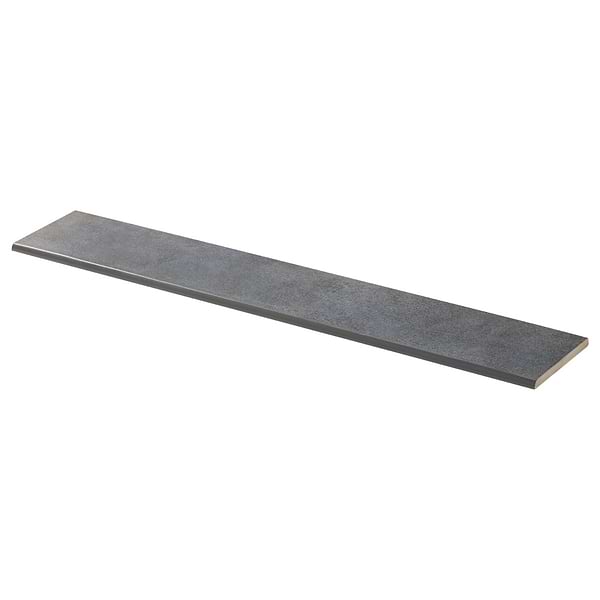 Flatiron Black 3x24 Semi-Polished Porcelain Bullnose by Angela Harris in Black, View 2, open zoomed image