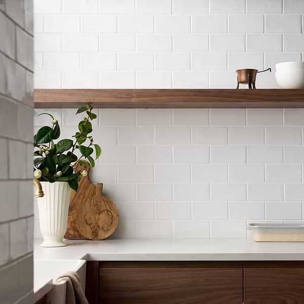 Lancaster Bianco White 3x6 Polished Ceramic Wall Tile