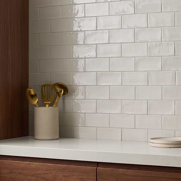Lancaster Dove Gray 3x6 Polished Ceramic Wall Tile