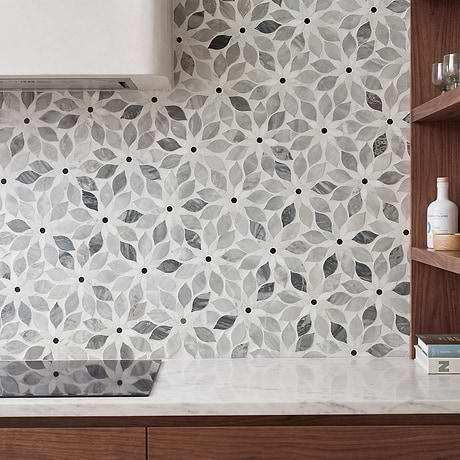 Waterjet Marble Tile for Backsplash,Kitchen Wall,Bathroom Wall,Shower Wall,Shower Floor,Outdoor Wall