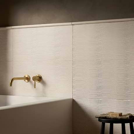 Simena Bamboo Wave Beige 12x24 Textured Limestone Tile