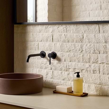 Simena Beige 3x12 Textured Subway Limestone Tile