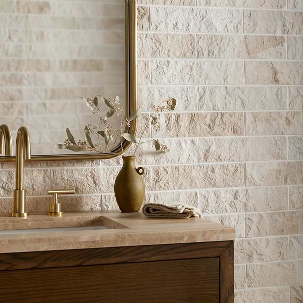 Cream Misto Beige 3x12 Textured Marble Tile