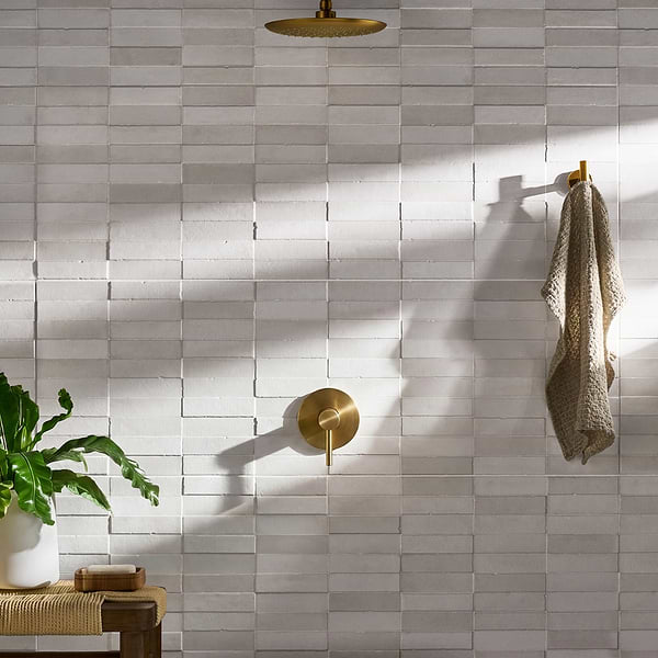 Devi Linen White 16x48 Textured Matte Ceramic Tile
