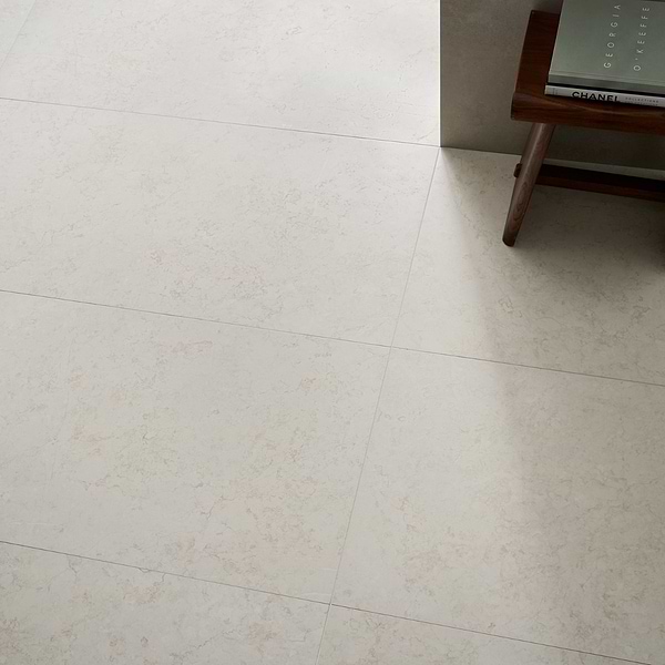 Corretta Bianco White 24x48 Matte Porcelain Tile in Warm White, View 2, open zoomed image