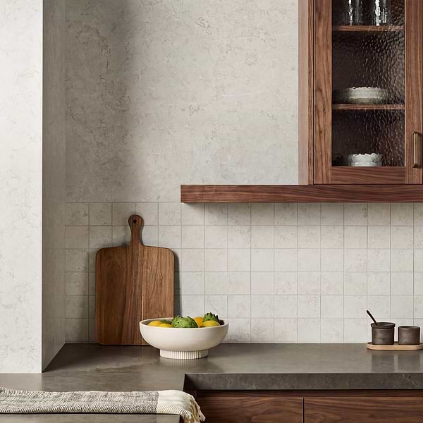 Corretta Bianco White 3x3 Matte Porcelain Mosaic Tile in Warm White, View 2, open zoomed image