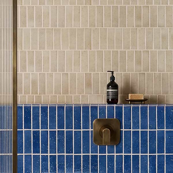 Essa Sand Beige 2x6 Terracotta Look Polished Porcelain Tile in Beige, View 2, open zoomed image