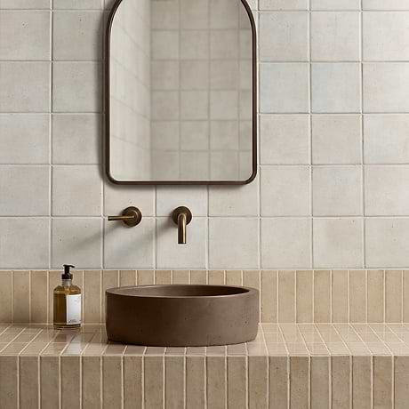 Essa White 6x6 Terracotta Look Matte Porcelain Tile