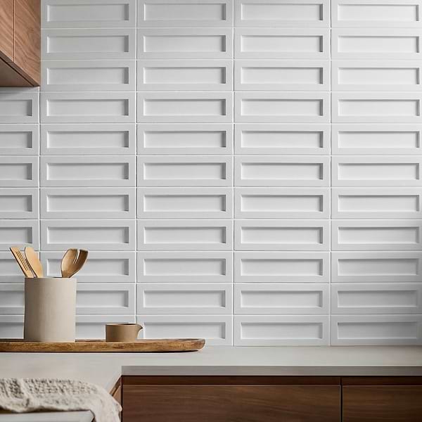 Arlo White 3x11 3D Matte Ceramic Tile