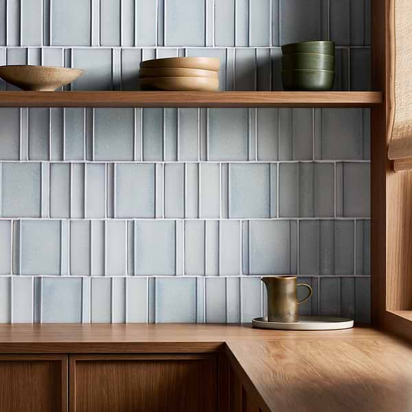 Kinro River Blue 6x6 Polished Porcelain Tile in Blue, View 2, open zoomed image