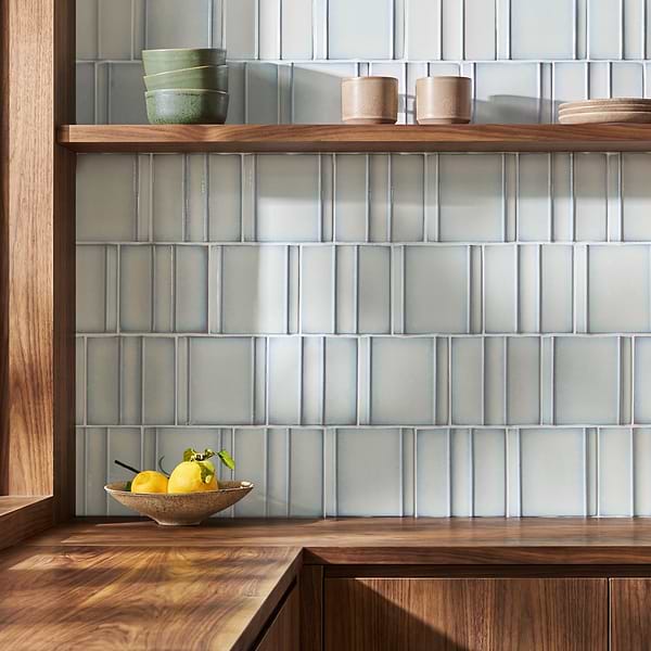Kinro Snow White 6x6 Polished Porcelain Tile in White, View 2, open zoomed image