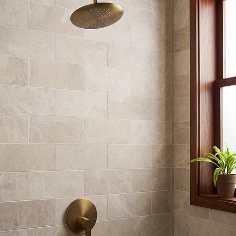 Cream Misto Beige 6x12 Honed Marble Tile
