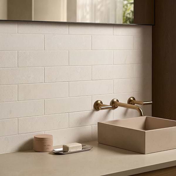 Simena Beige 3x12 Honed Subway Limestone Tile