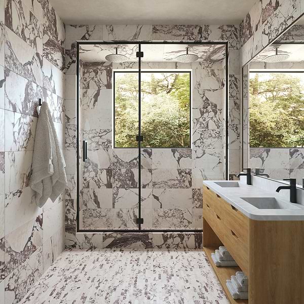 Calacatta Viola Premium 1x4 Pill Honed Marble Mosaic Tile
