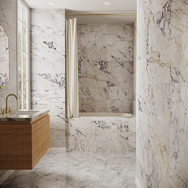 Calacatta Monet 3x12 Honed Marble Tile