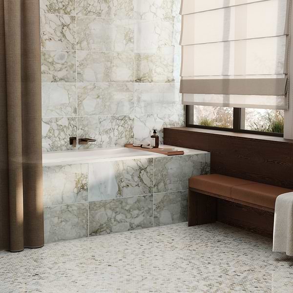 Calacatta Verde Premium 12x24 Polished Marble Tile