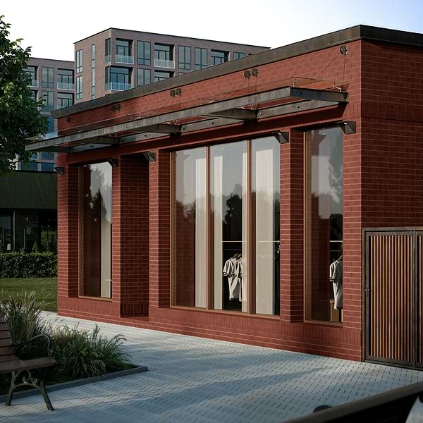 Brownstone Red 2x7 Textured Wire Cut Clay Thin Brick Tile