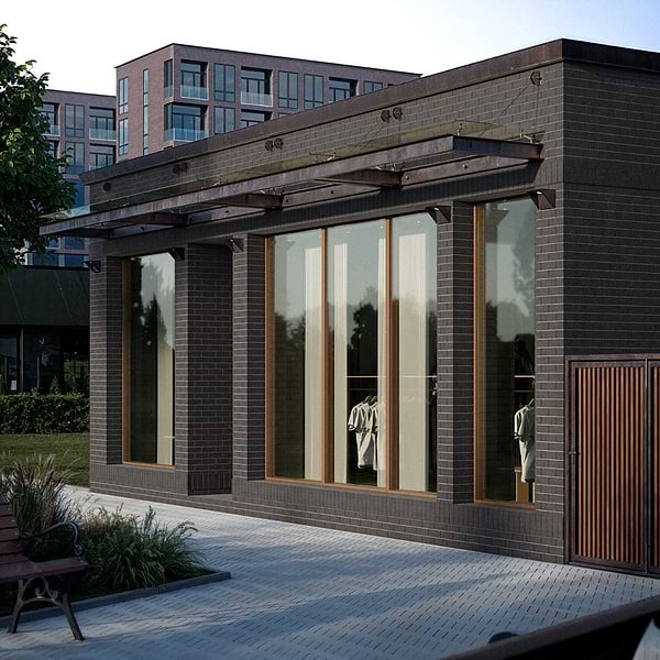 Brownstone Charcoal Black 2x7 Textured Wire Cut Clay Thin Brick Tile