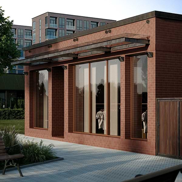 Brownstone Flashed Red 2x7 Matte Clay Thin Brick Tile