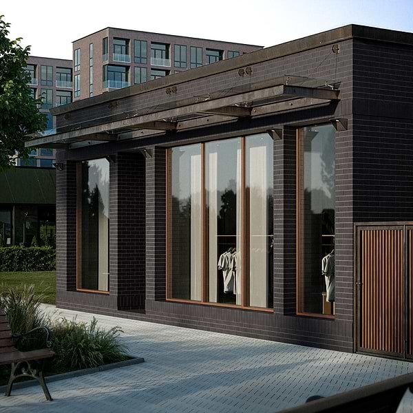 Brownstone Charcoal Black 2x7 Matte Clay Thin Brick Tile