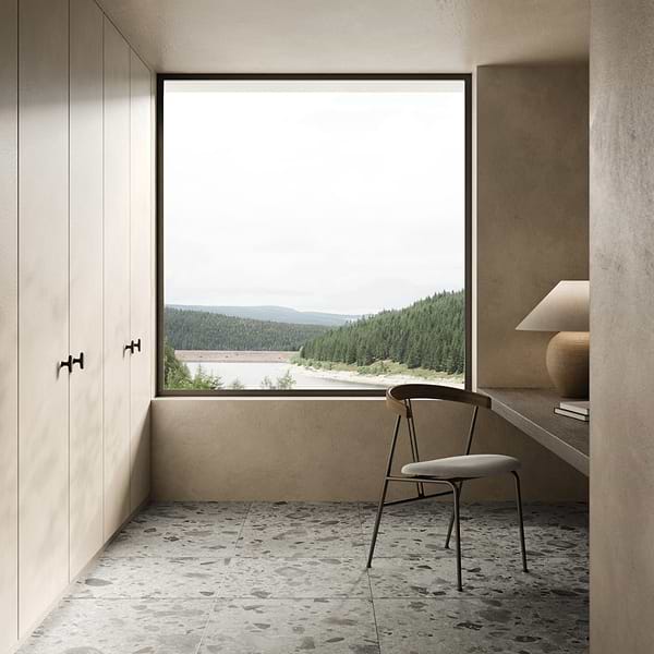 Rizo Pavement Gray 24x24 Terrazzo Look Matte Porcelain Tile