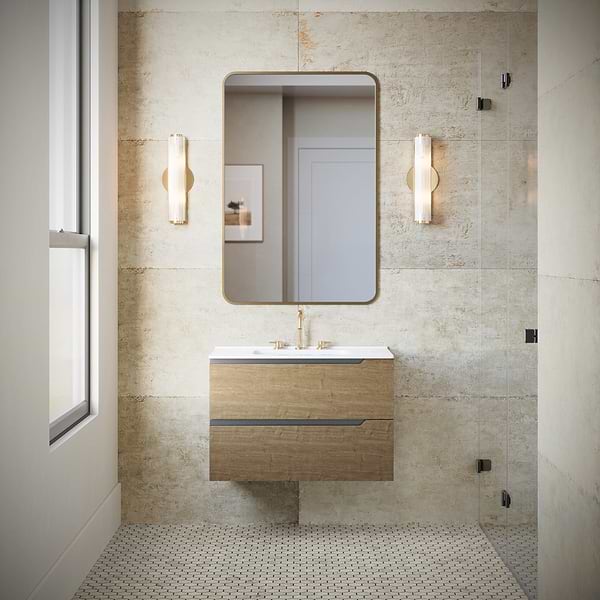 Portrait Ivory Beige 2" Hex Matte Mosaic Tile in White, View 2, open zoomed image