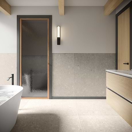 Rizo Gray 48x48 Terrazzo Look Matte Porcelain Tile